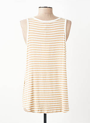 Débardeur stretch sans manche beige PAKO LITTO femme