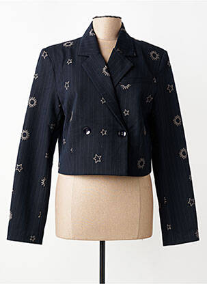 Blazer poignets boutonnés bleu ORFEO femme