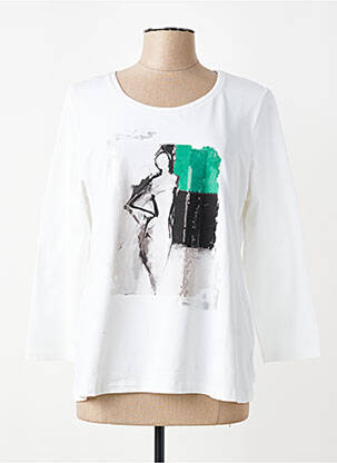 T-shirt manches 3/4 manches 3/4 blanc SIGNE NATURE femme