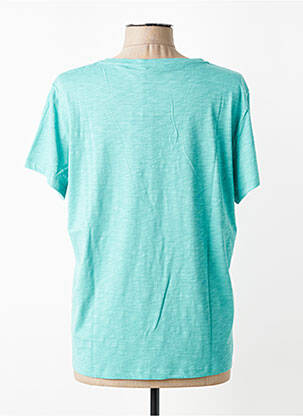 T-shirt coupe droite manches courtes vert FELINO femme