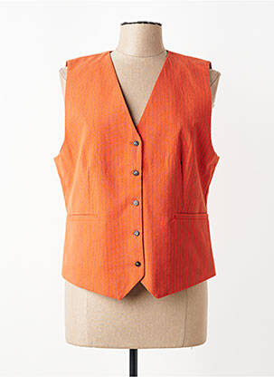 Gilet sans manche coupe droite orange YERSE femme