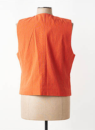 Gilet sans manche coupe droite orange YERSE femme