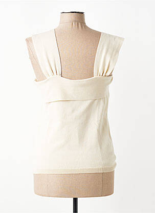 Top coupe cintrée sans manche beige SKATÏE femme
