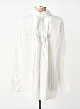Chemisier coupe droite manches longues blanc O'MER femme