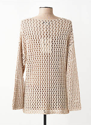 Pull coupe droite manches longues beige ANDAM femme