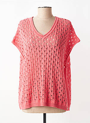 Pull coupe droite manches courtes rouge LOLA ESPELETA femme
