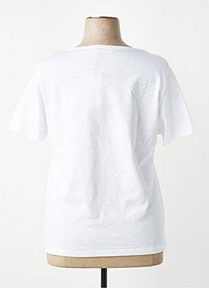 T-shirt sérigraphie floquée manches courtes blanc SIGNE NATURE femme