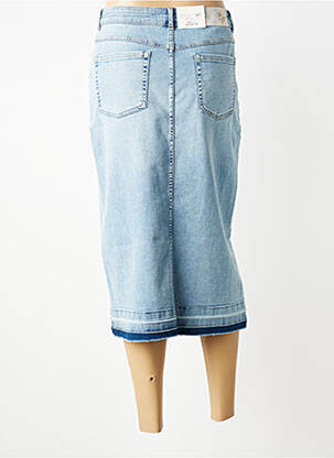 Jupe mi-longue stretch bleu PARA MI femme