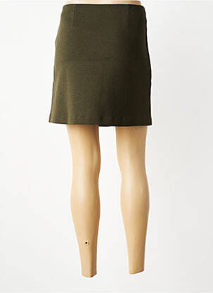 Jupe courte taille élastique vert YERSE femme