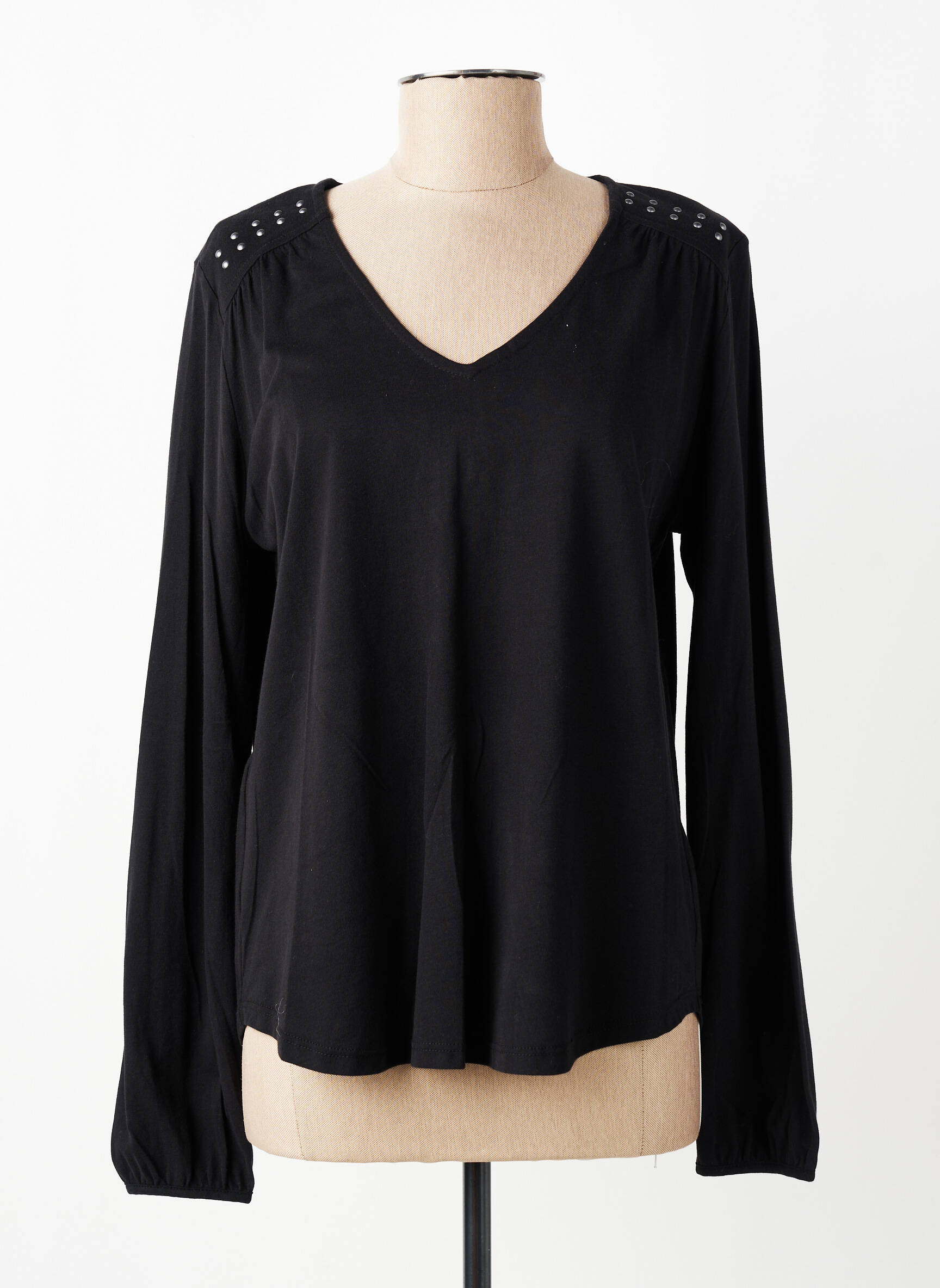 T-shirt manches longues manches longues noir ANDAM femme