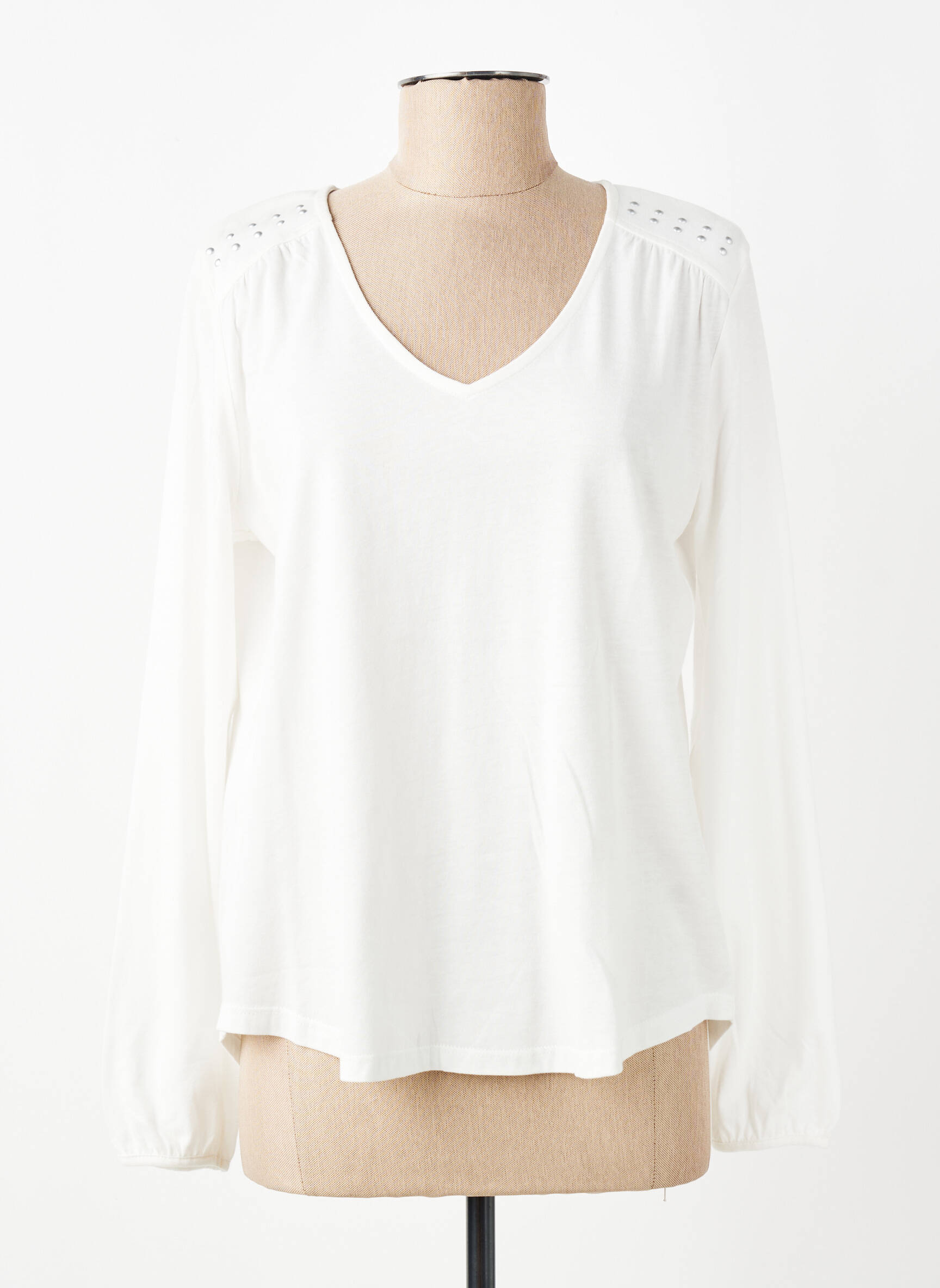 T-shirt manches longues manches longues blanc ANDAM femme