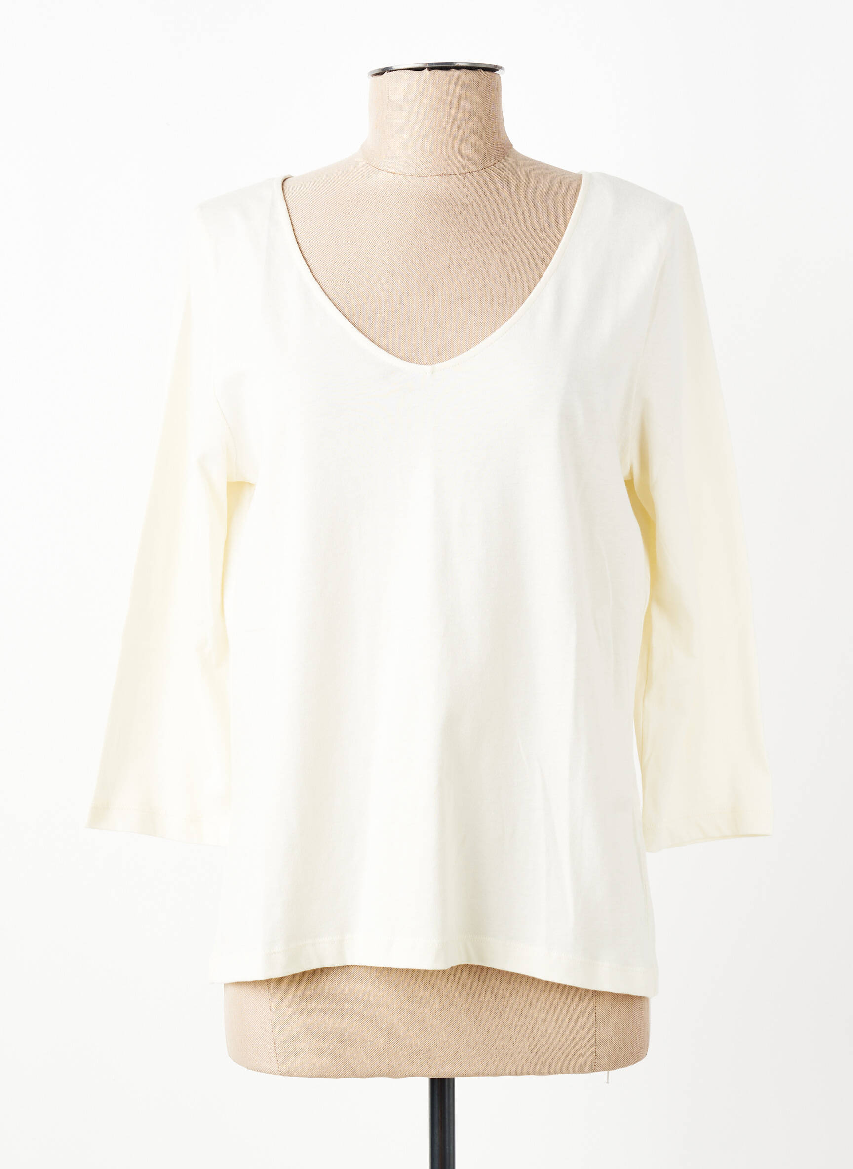 T-shirt manches 3/4 manches 3/4 beige YERSE femme