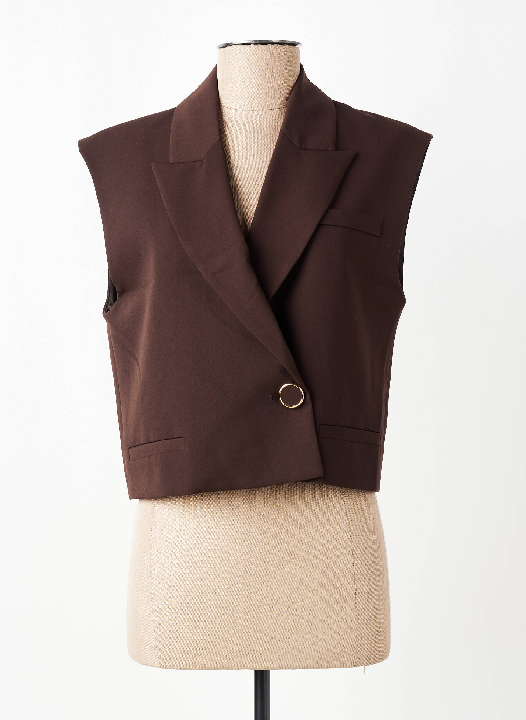 Veste casual col tailleur marron IMPERIAL femme