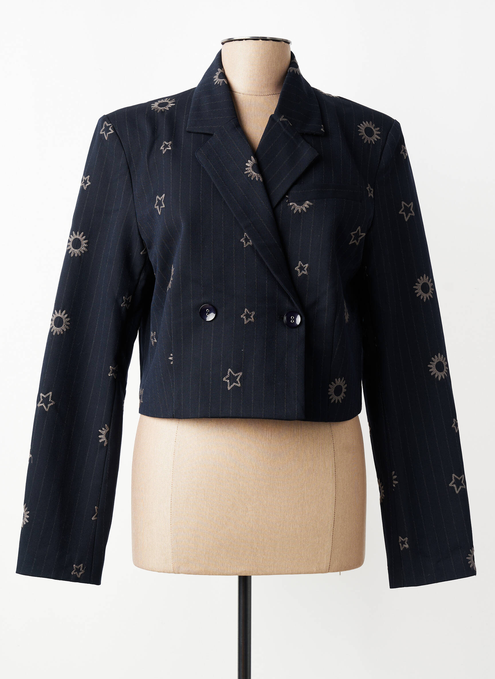 Blazer poignets boutonnés bleu ORFEO femme