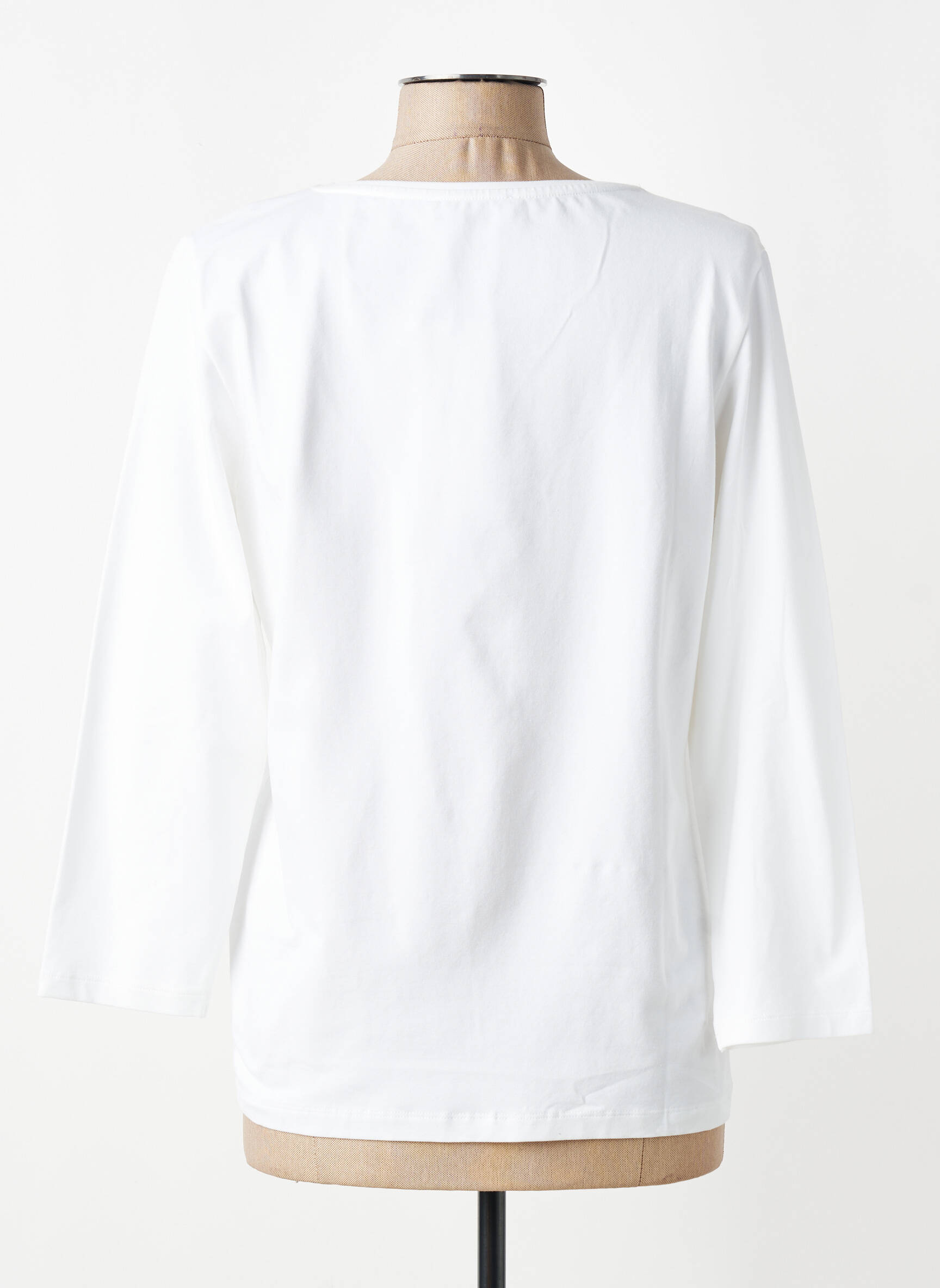T-shirt manches 3/4 manches 3/4 blanc SIGNE NATURE femme