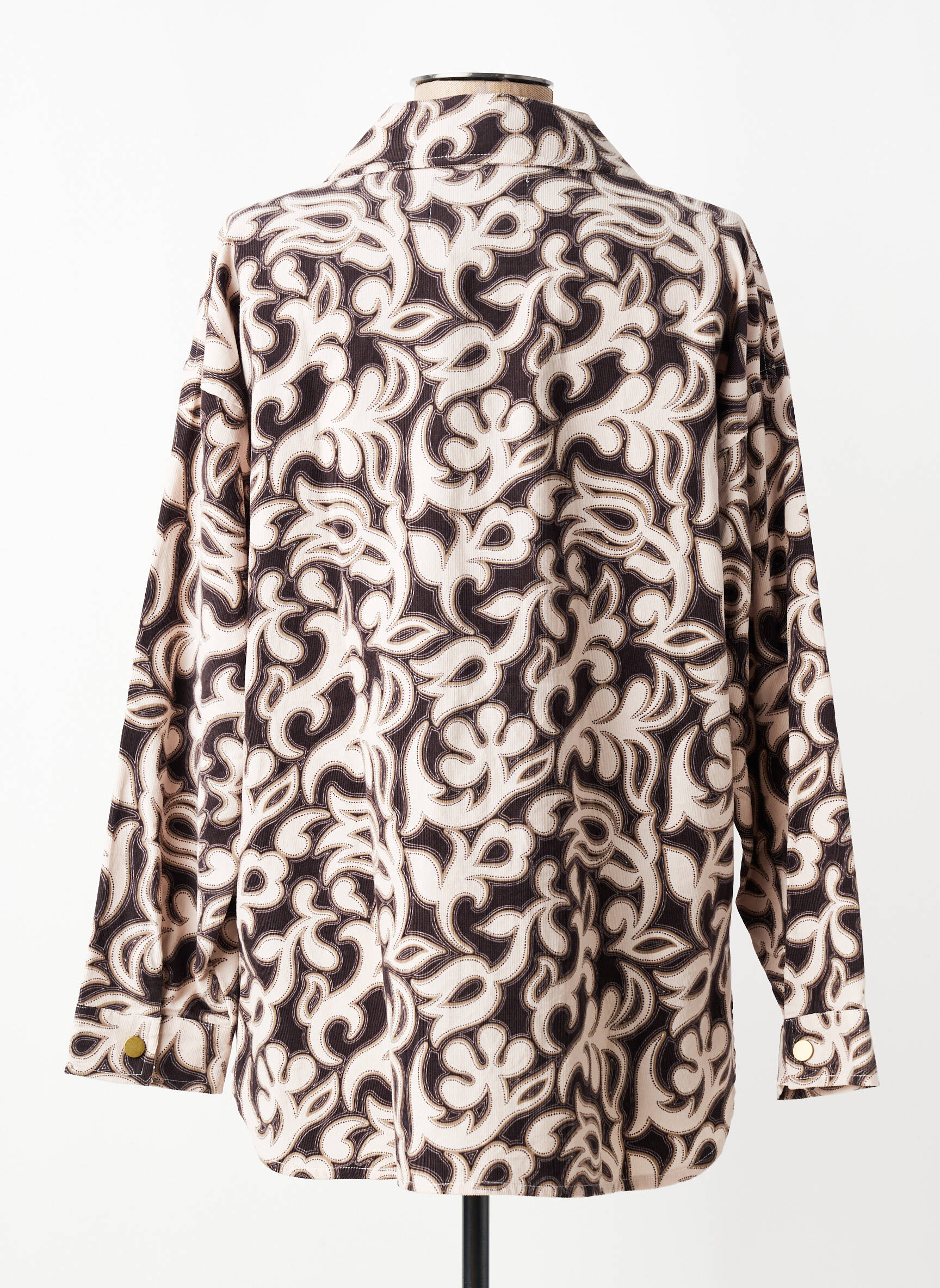Veste casual poignets boutonnés avec fente noir ORFEO femme