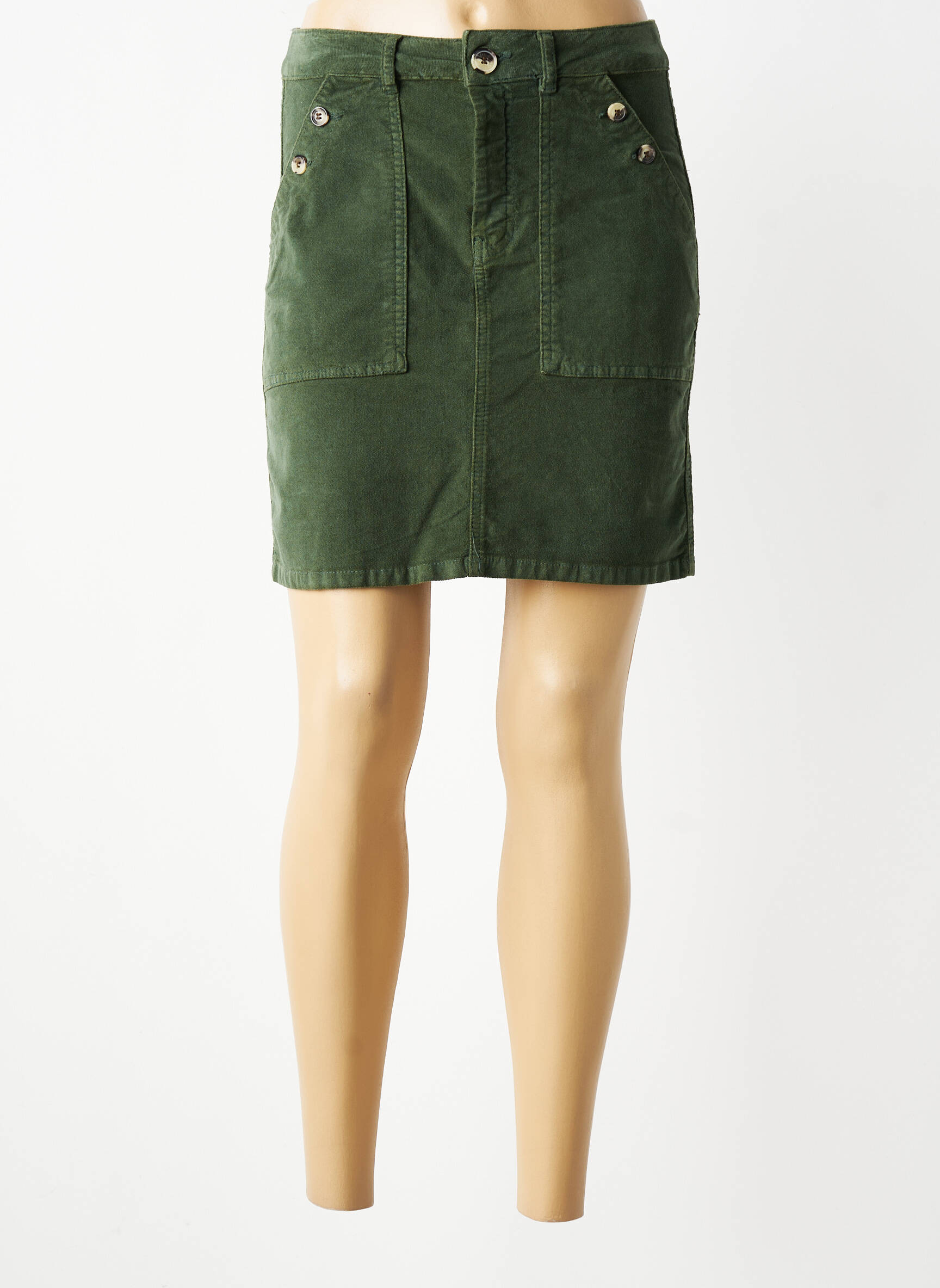 Jupe courte poches vert LOLA ESPELETA femme