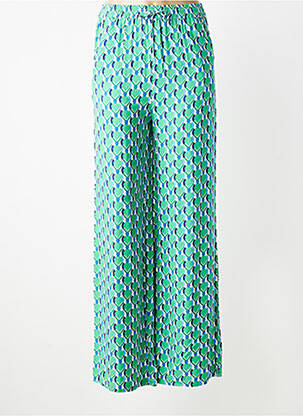 Pantalon large tissage popeline taille normale vert LA VIE EST BELLE femme