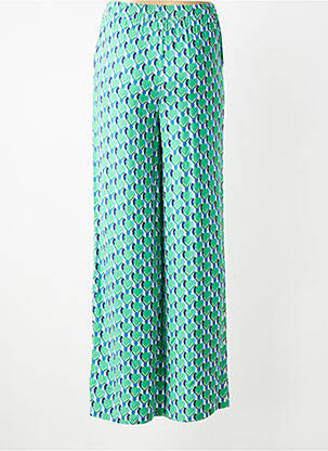 Pantalon large tissage popeline taille normale vert LA VIE EST BELLE femme