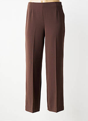 Pantalon droit stretch taille normale marron INDI & COLD femme