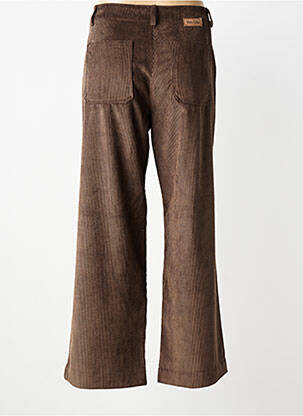 Pantalon large fermeture zippée sous rabat boutonné taille normale marron PAKO LITTO femme
