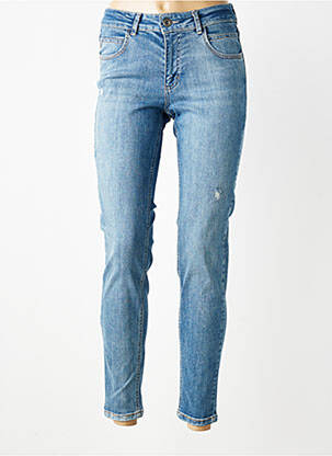 Jeans coupe slim stretch taille normale bleu PARA MI femme
