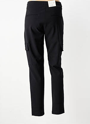 Pantalon cargo tissage popeline taille normale noir PARA MI femme