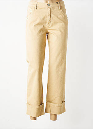 Pantalon droit stretch taille normale beige PLEASE femme