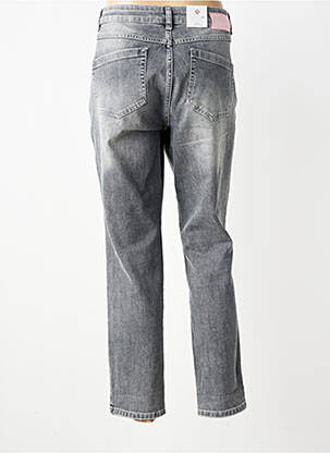 Jeans coupe droite effet usé délavé taille normale gris PARA MI femme
