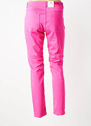 Pantalon slim tissage popeline taille normale rose PARA MI femme