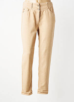 Jean coupe mom poches taille normale beige C'EST BEAU LA VIE femme