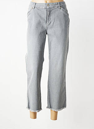 Jeans coupe droite stretch taille normale gris SIGNE NATURE femme