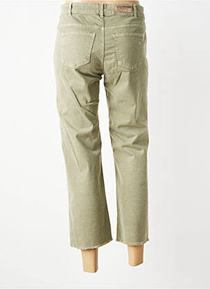Jeans coupe droite stretch taille normale vert SIGNE NATURE femme
