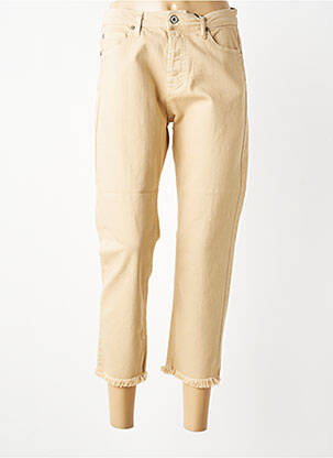 Jeans coupe droite stretch taille normale beige PLEASE femme