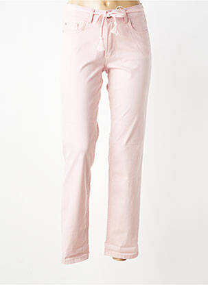 Pantalon droit stretch taille normale rose PARA MI femme