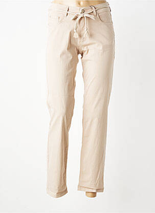 Pantalon droit stretch taille normale beige PARA MI femme