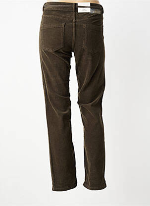 Pantalon droit stretch taille normale vert PARA MI femme