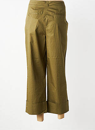Pantalon 7/8 tissage popeline taille normale vert LOLA CASADEMUNT femme