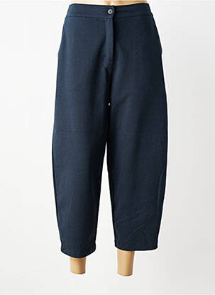 Pantalon 7/8 stretch taille normale bleu OMERO femme