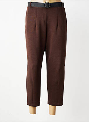 Pantalon 7/8 stretch taille normale marron IMPERIAL femme