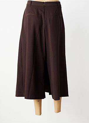 Jupe longue fermeture zippée au dos marron IMPERIAL femme