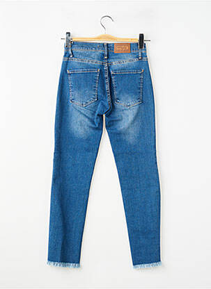 Jeans coupe slim stretch taille normale bleu DESGASTE femme