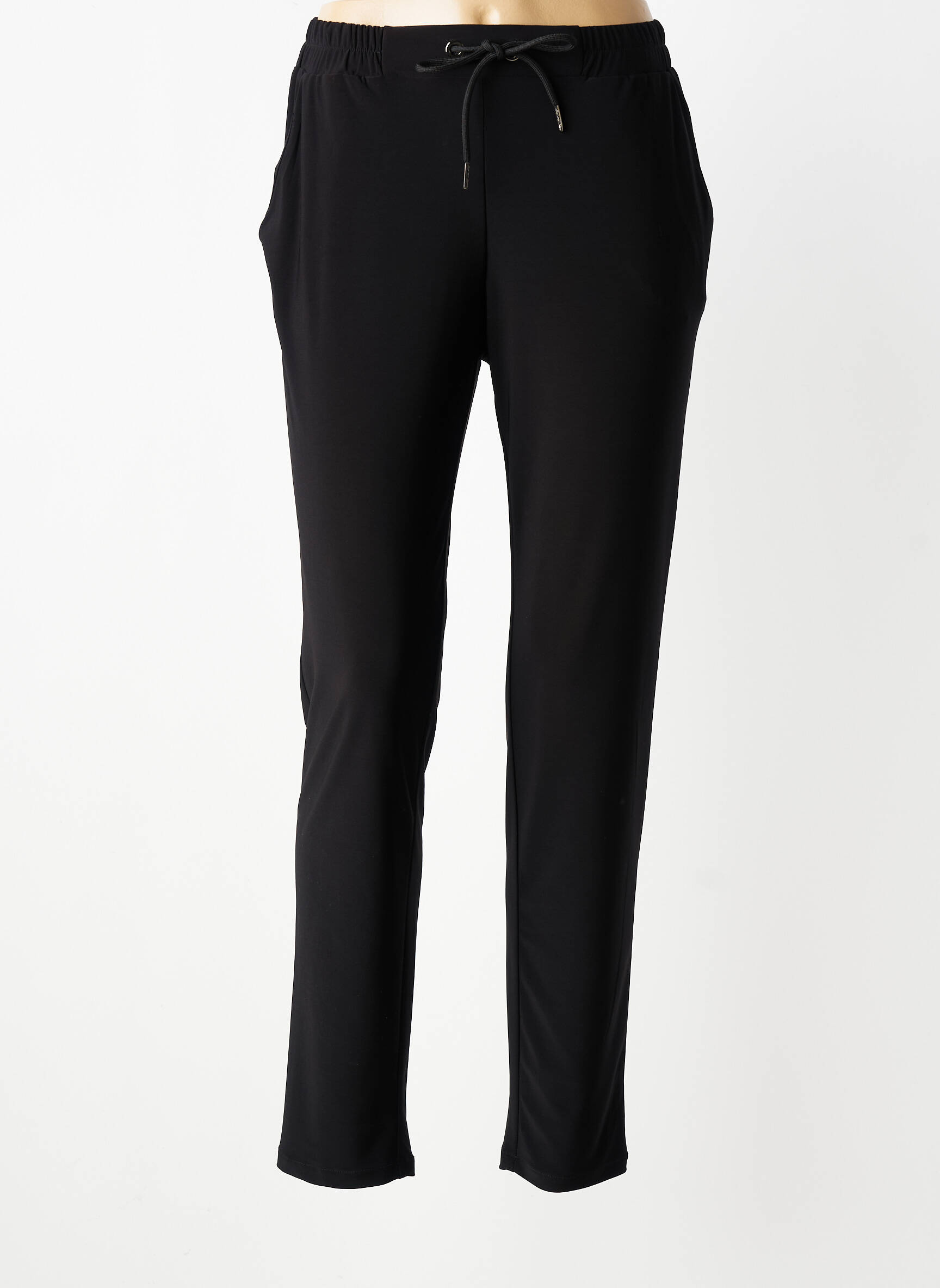 Pantalon slim taille élastique taille normale noir ANDAMIO femme