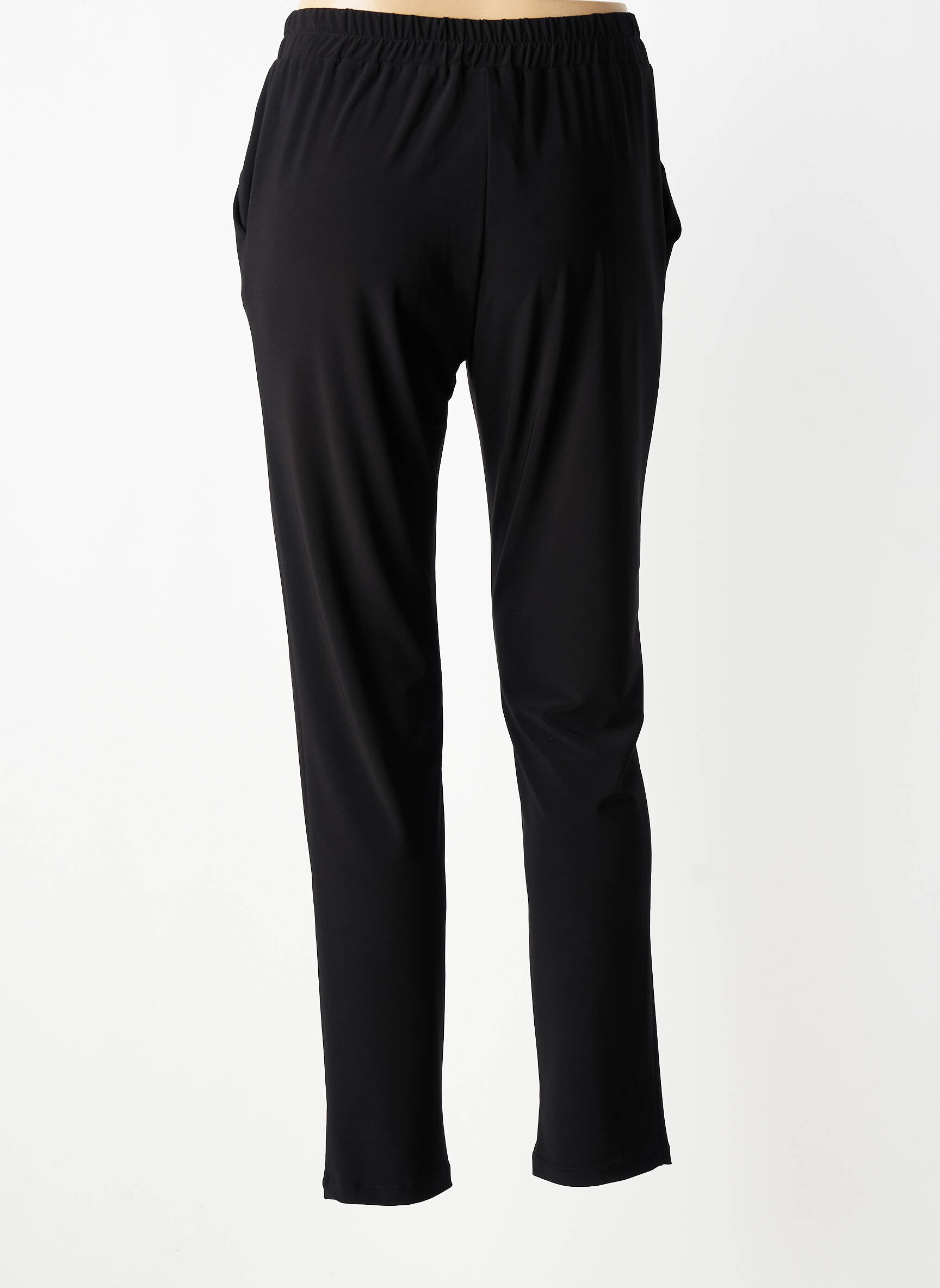 Pantalon slim taille élastique taille normale noir ANDAMIO femme