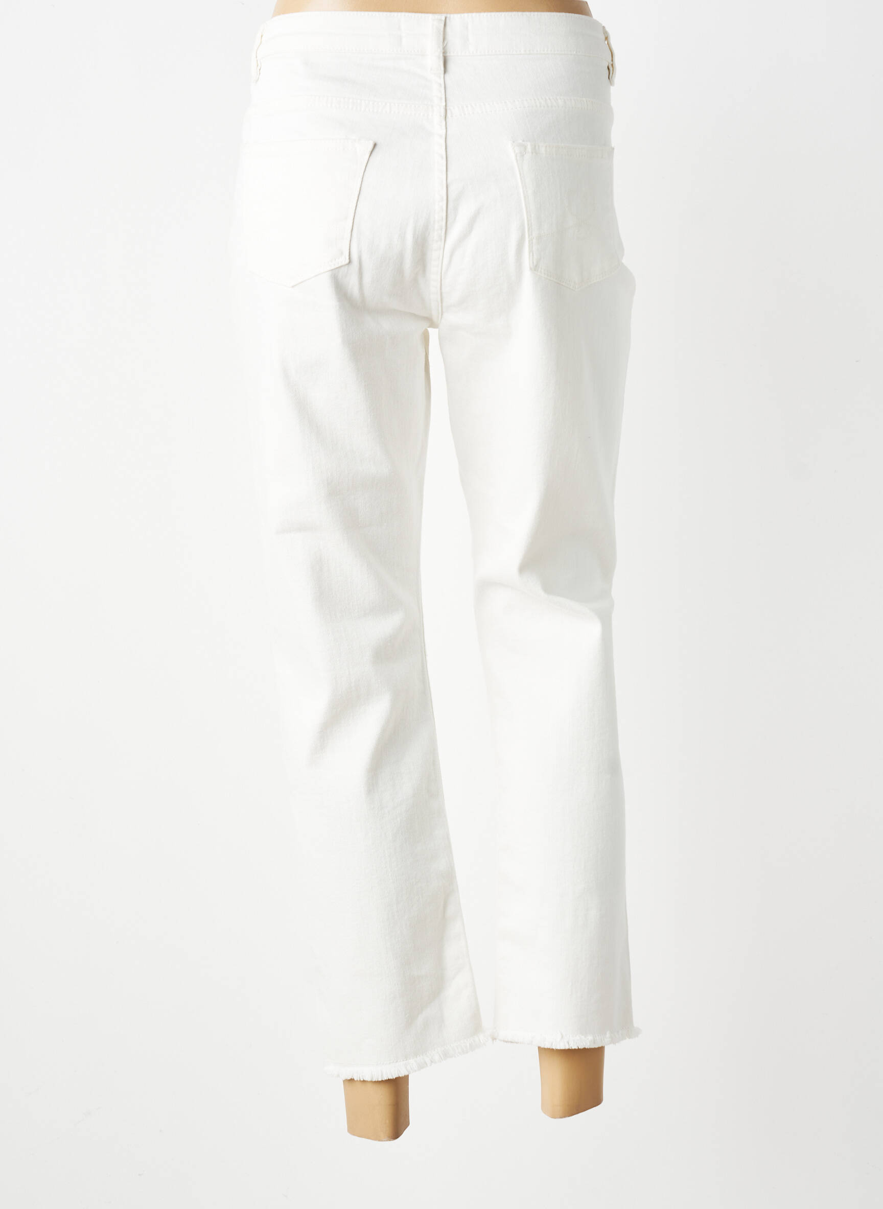Jeans coupe droite stretch taille normale blanc LOLA CASADEMUNT femme