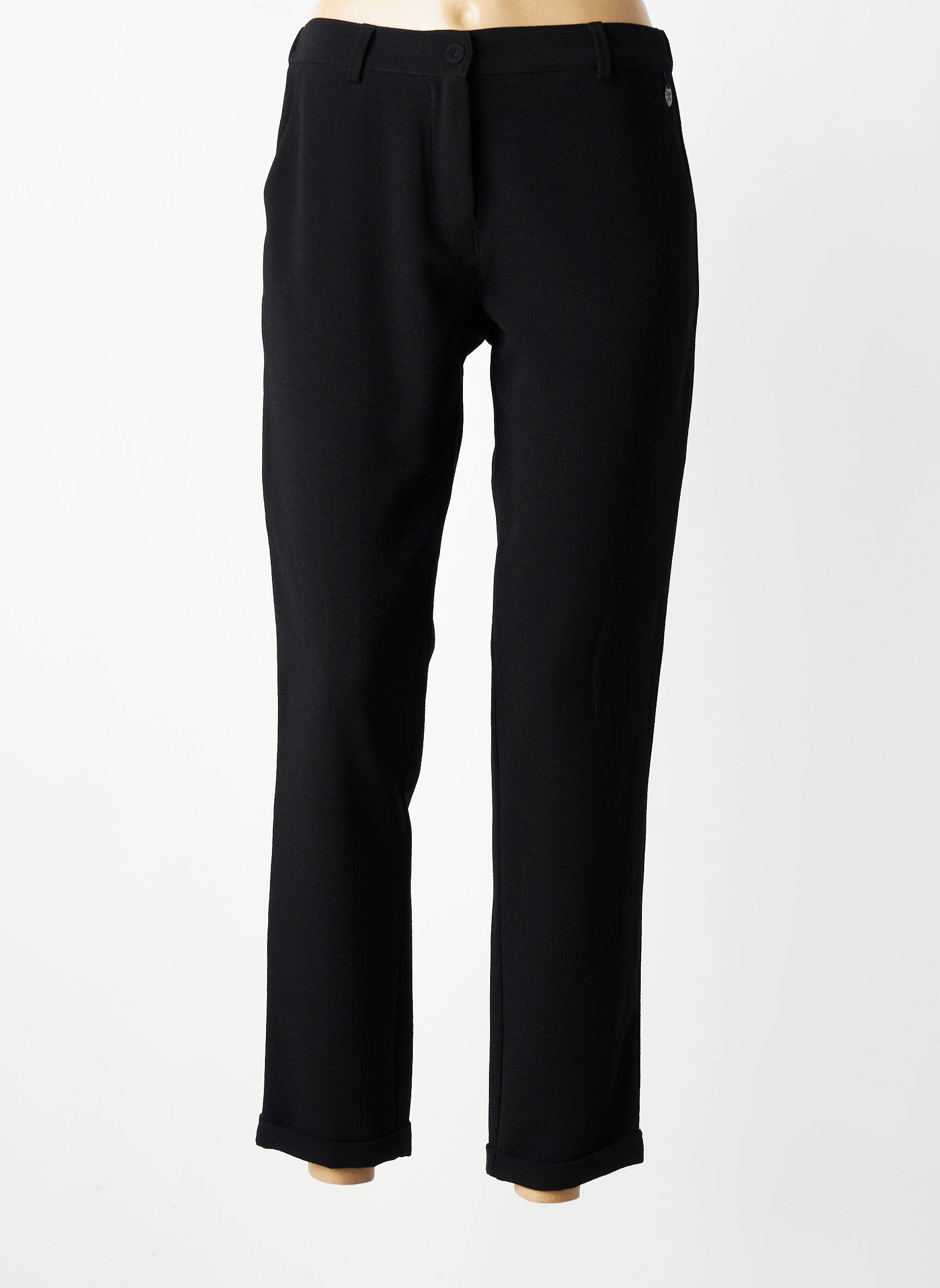 Pantalon 7/8 stretch taille normale noir PAKO LITTO femme