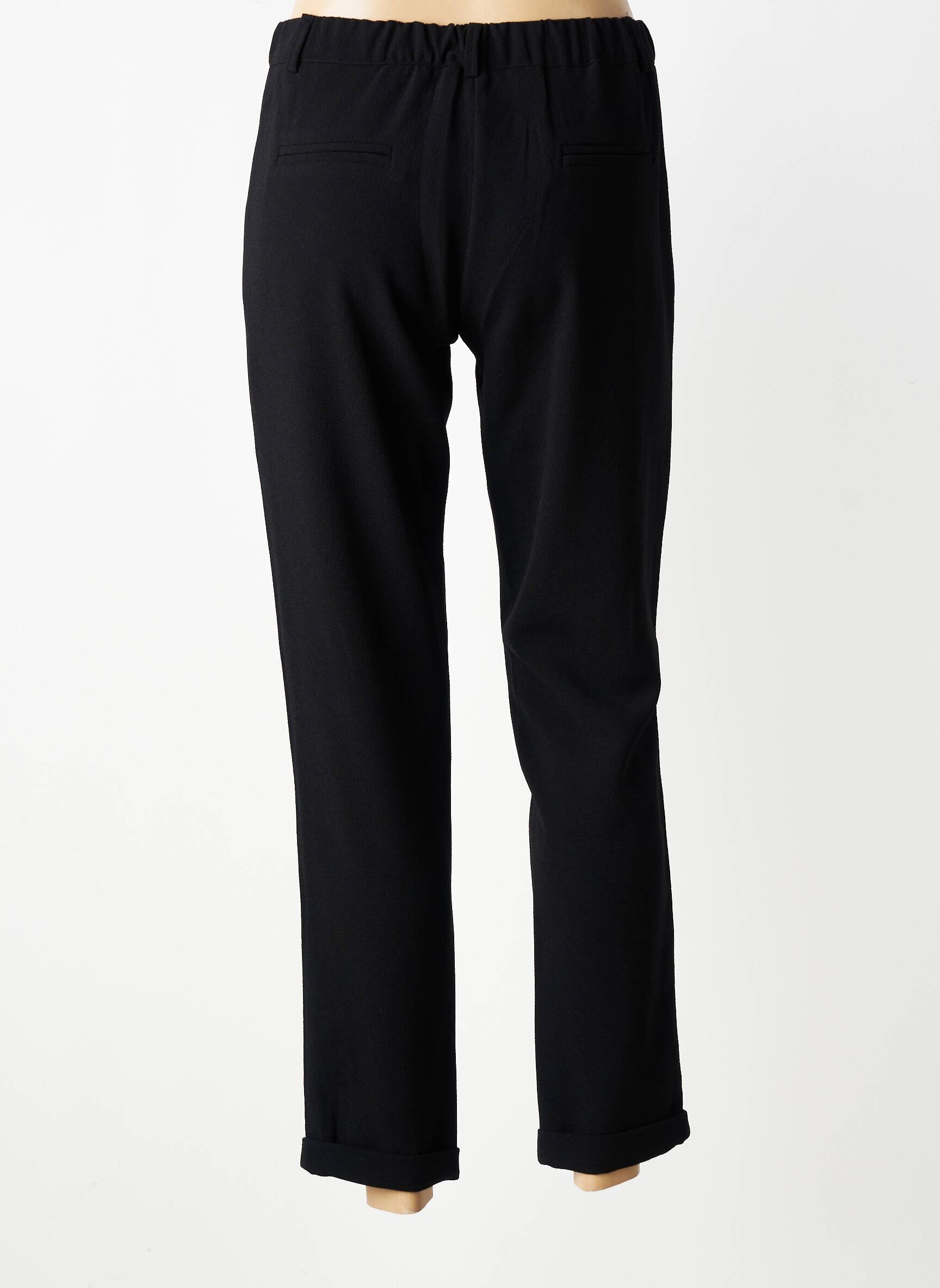 Pantalon 7/8 stretch taille normale noir PAKO LITTO femme