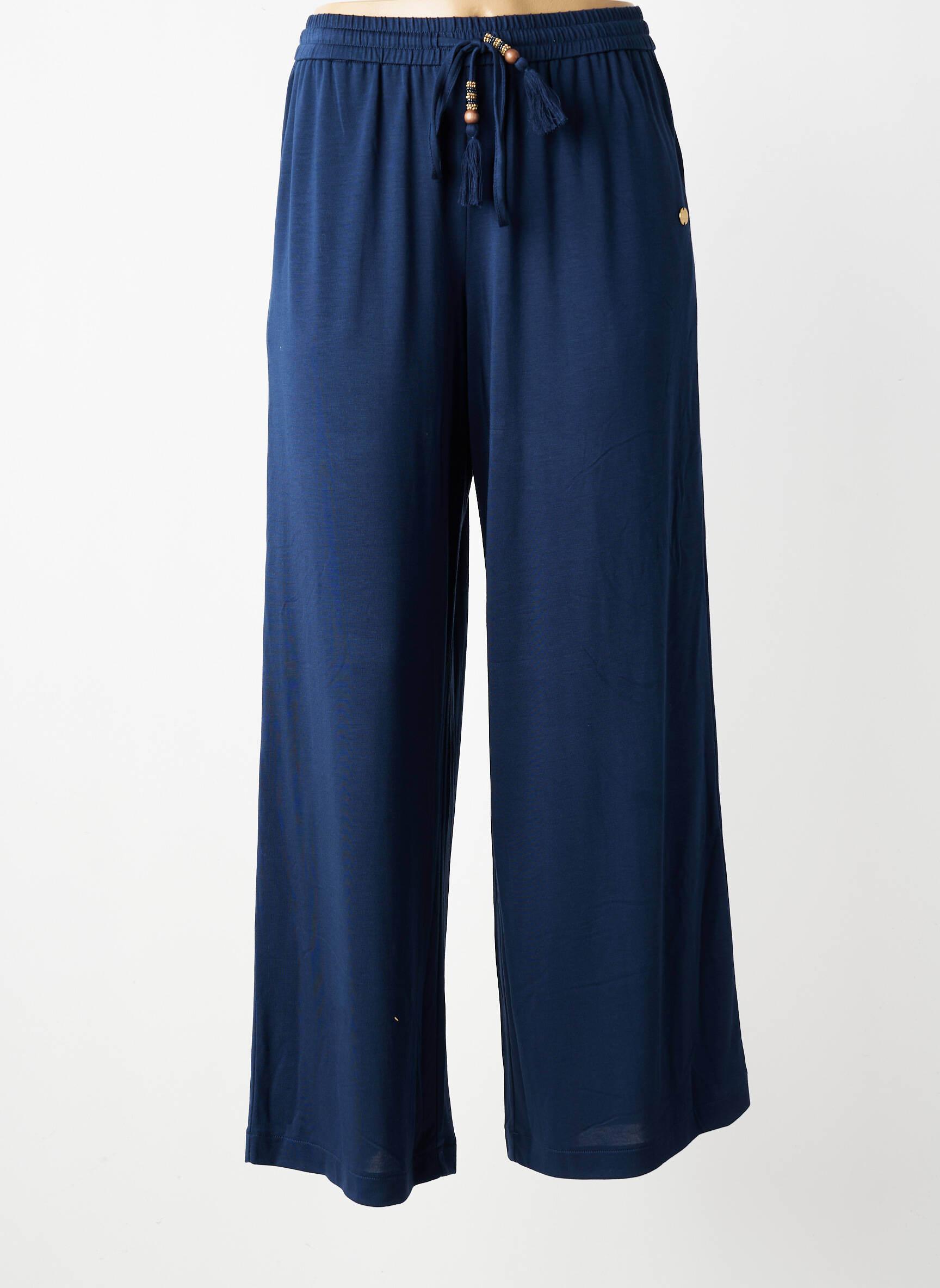 Pantalon large tissage popeline taille normale bleu LOLA ESPELETA femme