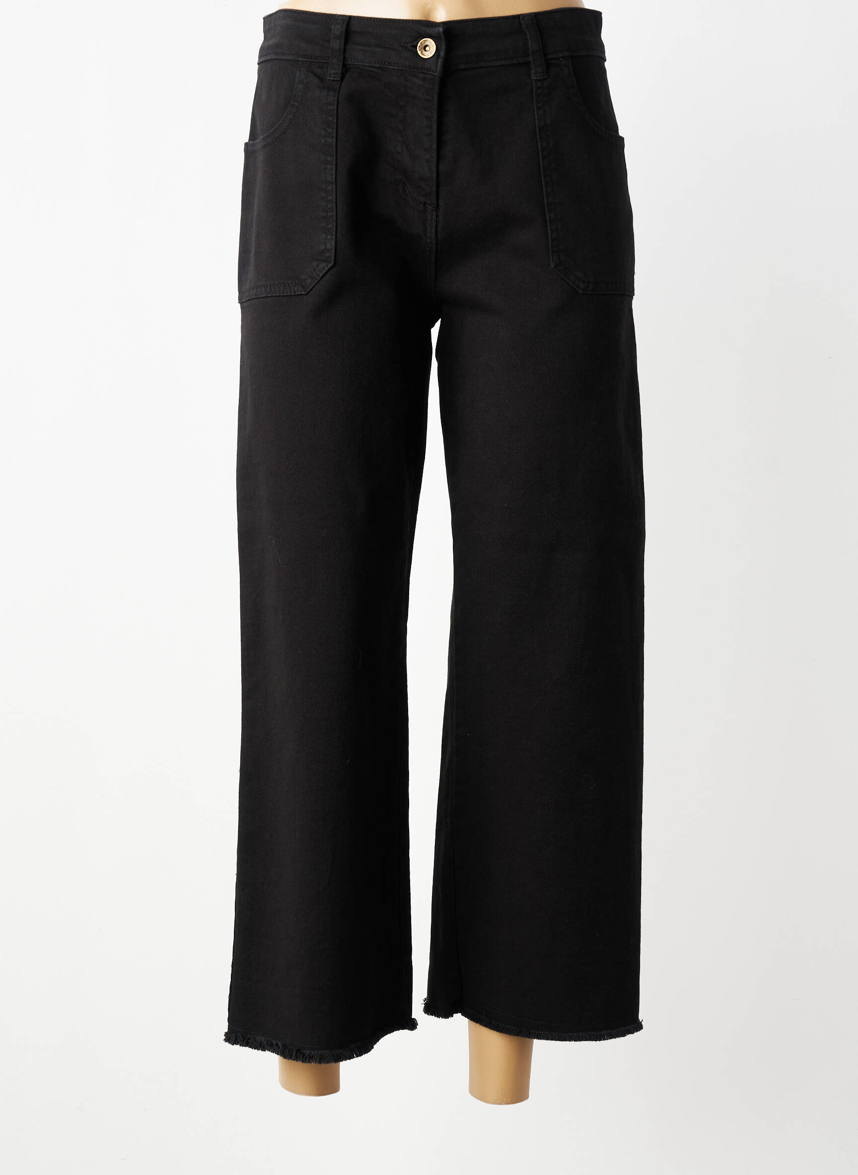 Jeans coupe droite stretch taille normale noir PAKO LITTO femme