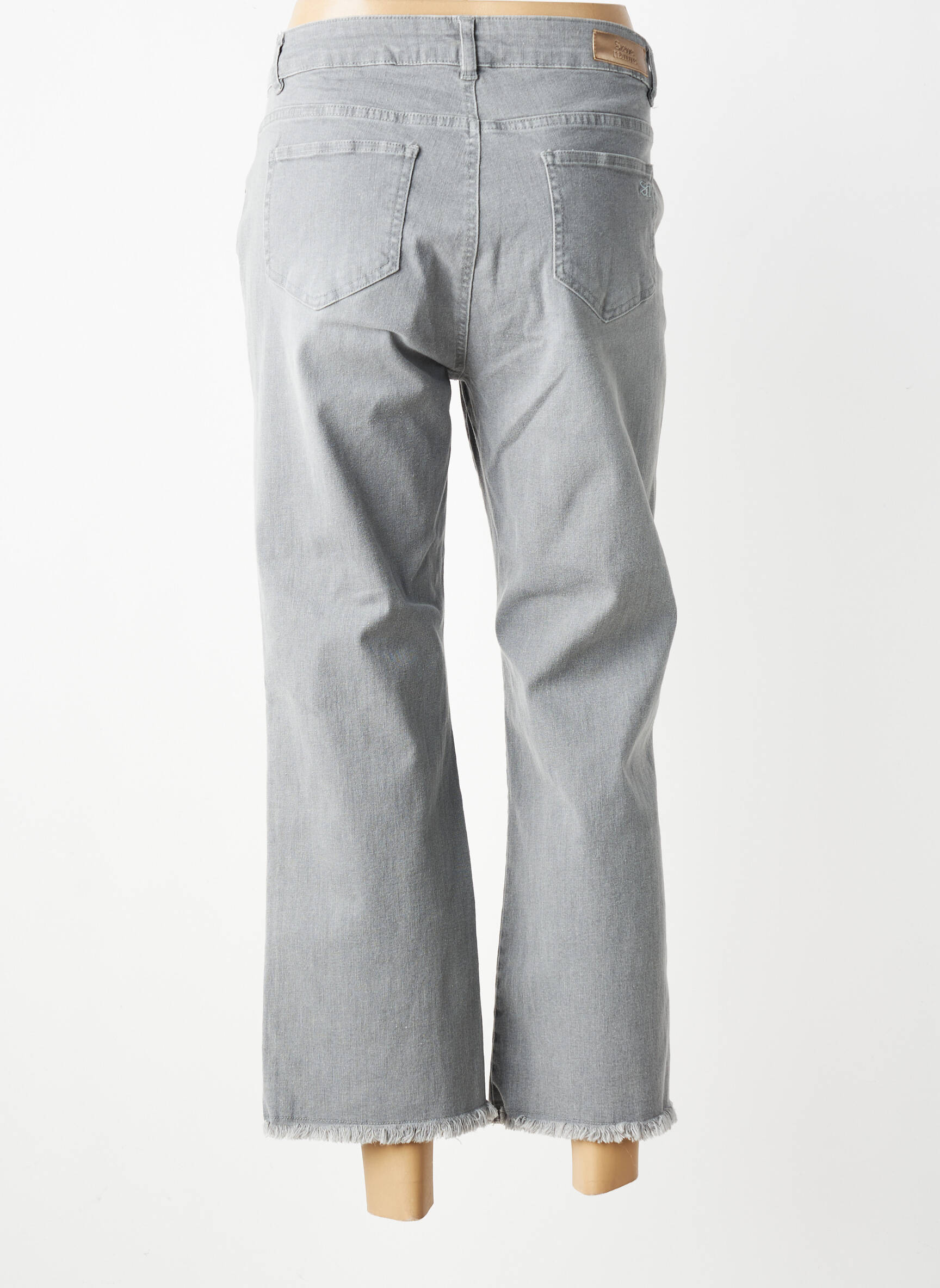 Jeans coupe droite stretch taille normale gris SIGNE NATURE femme